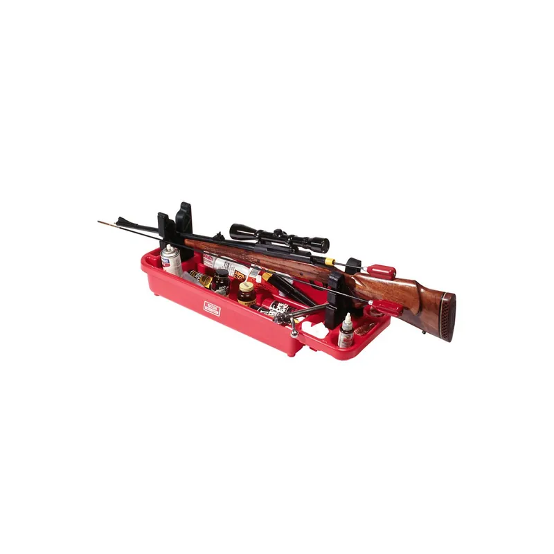 MTM Gunsmith Reinigungsgestell mit höhenverstellbaren Waffenhaltern – Rot Preiswert