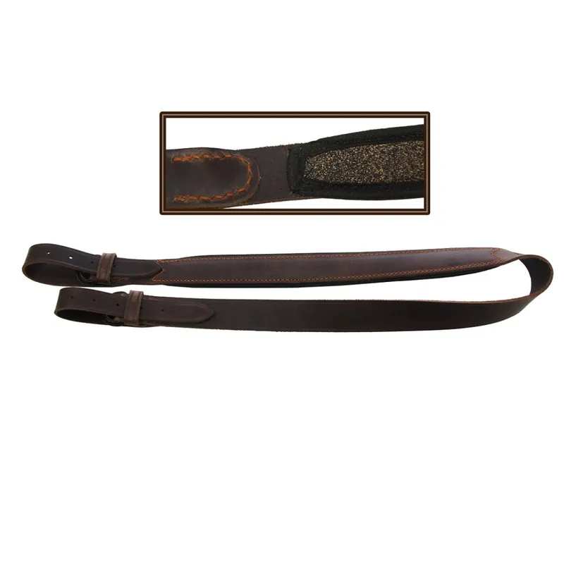 Gewehrriemen breit aus Pull-Up-Leder mit gepolsterter Kork-Unterlage Expressversand