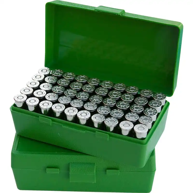 MTM Patronenbox P50-32-10 mit Klappdeckel – 50 Patronen Grün Schnäppchen