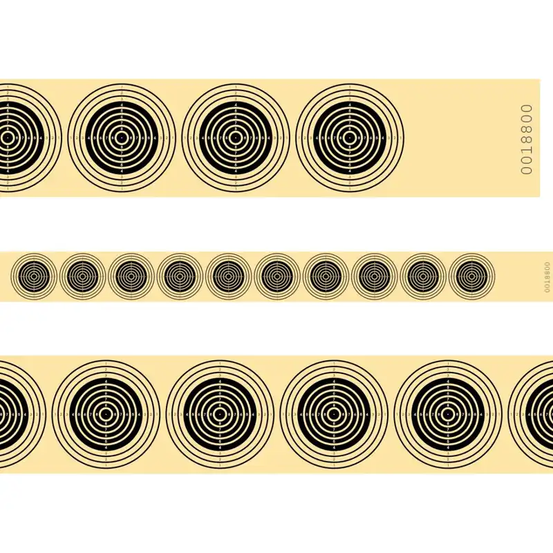 Neu WPW Luftgewehr-10er-Scheibenstreifen 10 m – 570 × 52 mm – 100 Stück – nummeriert