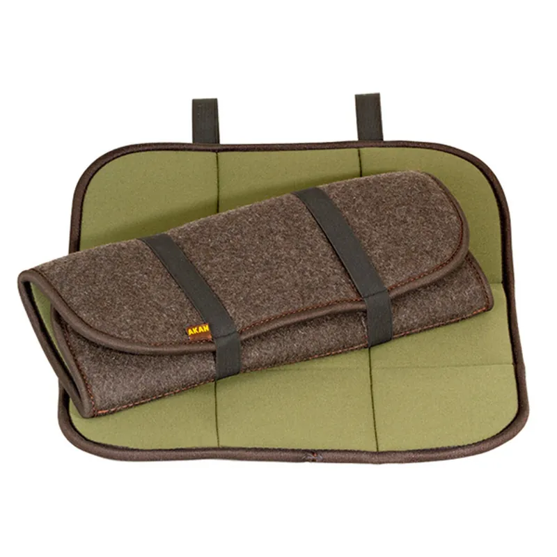Abverkauf AKAH faltbares Ansitzkissen aus Loden und Neopren 42 × 35 cm