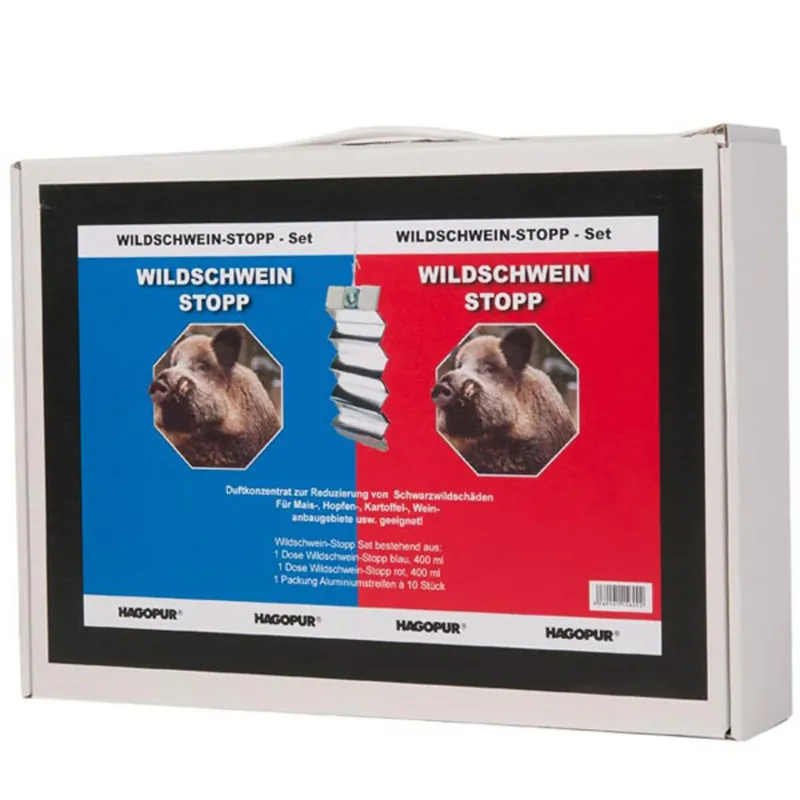 Heißes Angebot Hagopur Wildschwein Stopp - Set - 2x 400 ml rot & blau
