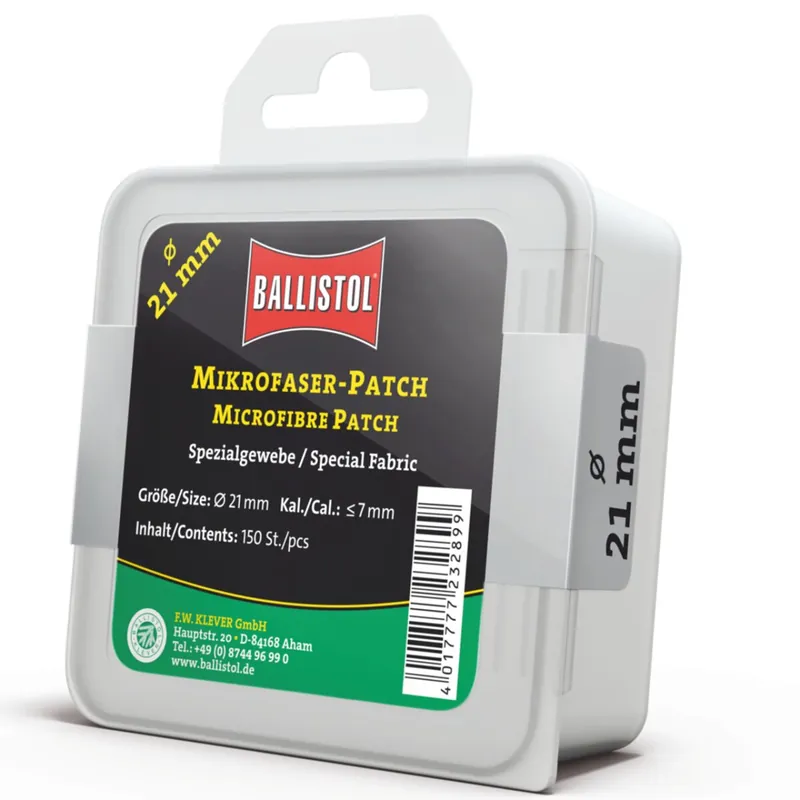 Mega-Angebot BALLISTOL Mikrofaser-Patches rund – 21 mm – 150 Stück