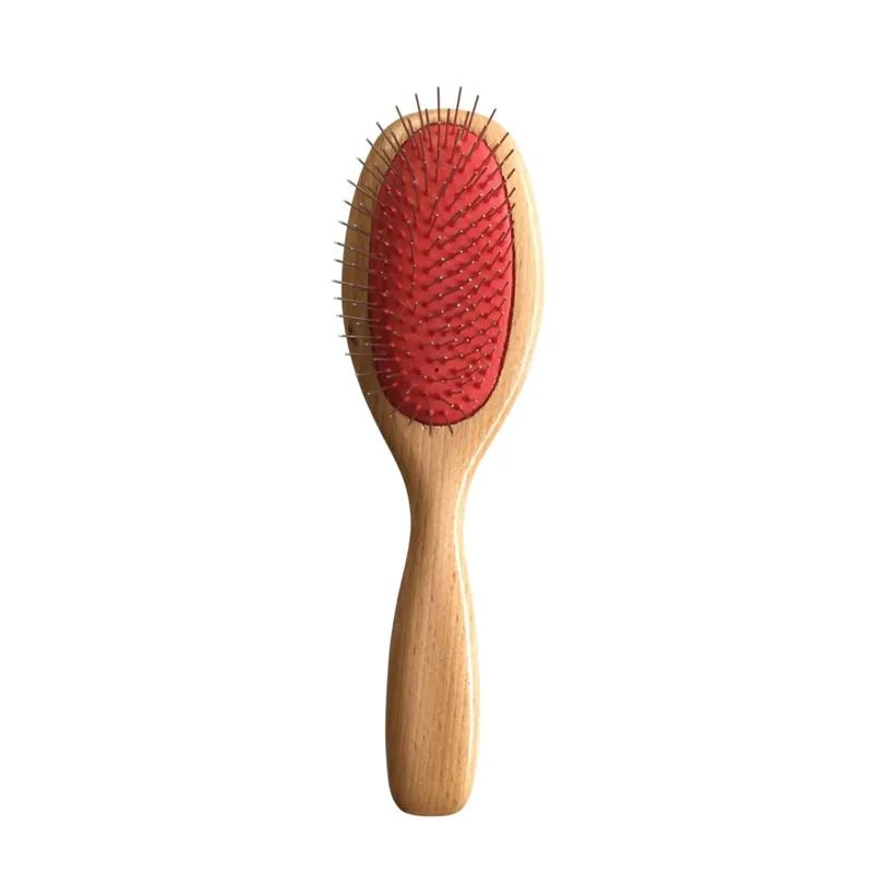 Schnäppchen Doppelseitige Tierbürste mit Rosshaar-Nylon-Besatz und Aluminiumborsten – 23 cm