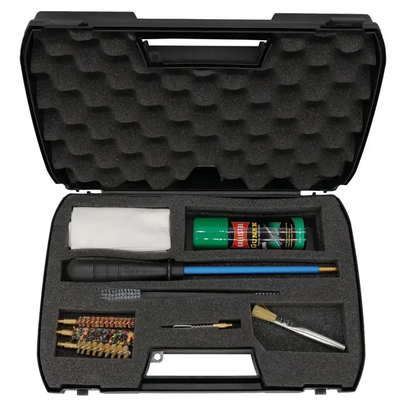 Markenware Reinigungsset Kaliber 9 mm im Kunststoffkoffer 9-teilig