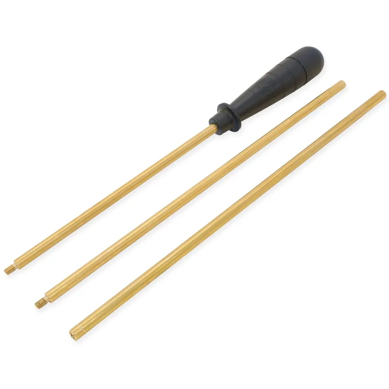 Eyselein Putzstock aus Messing Langwaffe 3-tlg Ø 7 mm mit Kunststoffgriff und 740 mm Wischlänge Markenprodukt