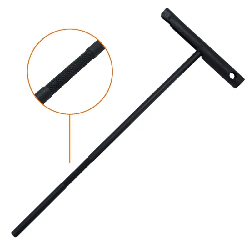 Abverkauf Niebling Stabgriff aus brüniertem Stahl mit Rändelung zur Reinigung des Patronenlagers mit M4-Innengewinde mit EFH (185 mm lang)