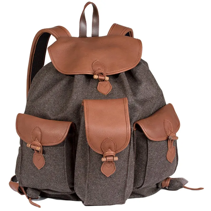 Preiswert AKAH Loden de Luxe Rucksack aus Loden und Elchleder – 53 × 50 cm