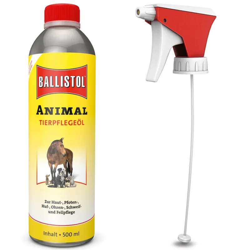 BALLISTOL Animal Tierpflegeöl mit Pumpsprühkopf – 500 ml – Set Schnäppchen