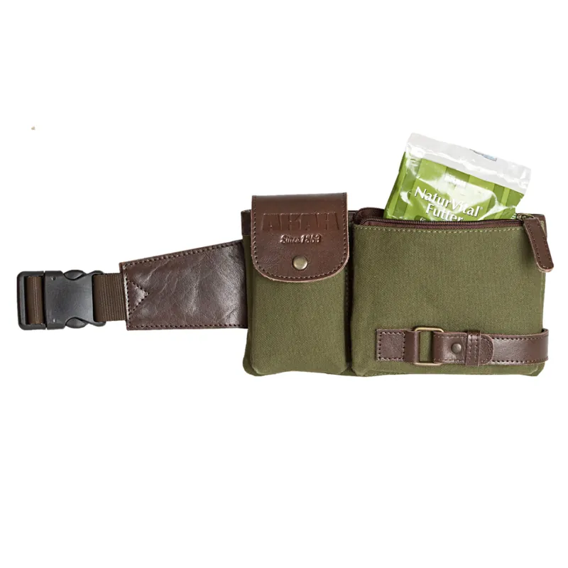 Beliebt AKAH Bauchtasche aus Canvas und Büffelleder