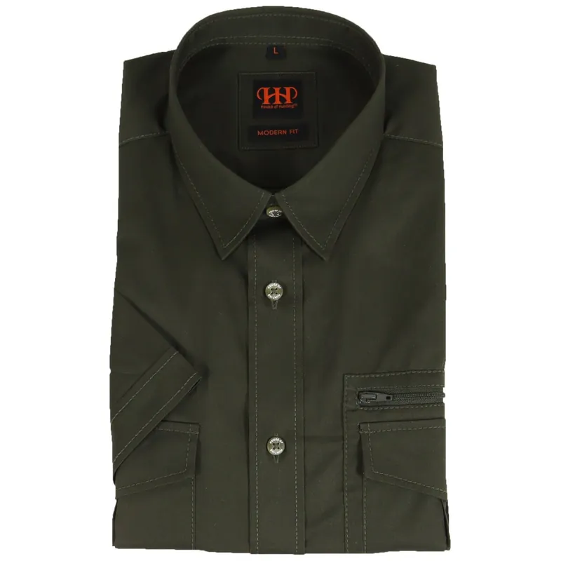 Neue Kollektion House of Hunting MIAN Jagdhemd Kurzarm grün