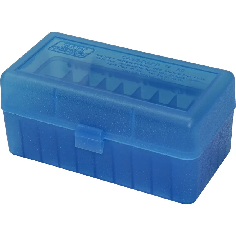 Preisreduziert MTM Patronenbox RMLD-50 mit Klappdeckel – 50 Patronen in 3 Farben