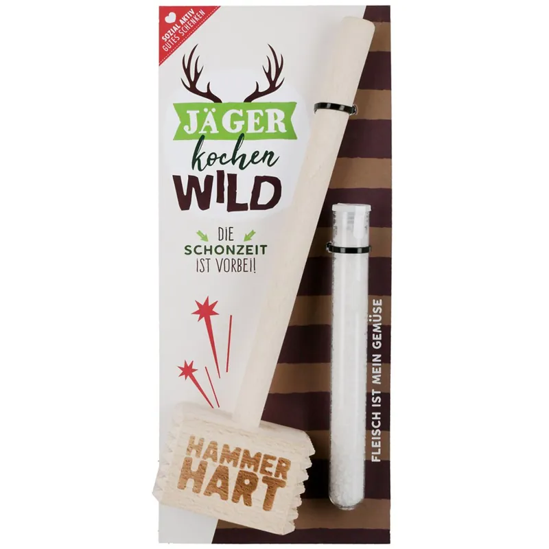GILDE Holz-Fleischklopfer Hammerhart mit 50 g Salz Top-Seller