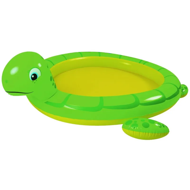 Neu Im Sortiment Blueborn Turtle Spray Pool 215x189 cm Kinderpool mit Sprüher Planschbecken Gartenschlauch-Anschluss