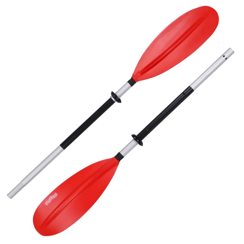 Blueborn KWB 220-2 - Aluminium Doppelpaddel 220cm, asymetrische verstellbare Paddelblätter, 1085g Sonderangebot