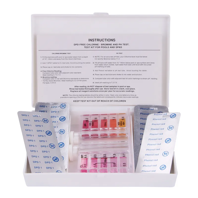 Blueborn Pooltester Set Wassertester für Chlor, Brom & PH inkl 10x DPD1 10x PhenolRed Tabletten Meistverkauft