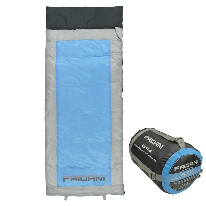Fridani Kinderschlafsack QB 170 x 70cm Deckenschlafsack +6 °C Blau warm wasserabweisend waschbar Nur Für Kurze Zeit