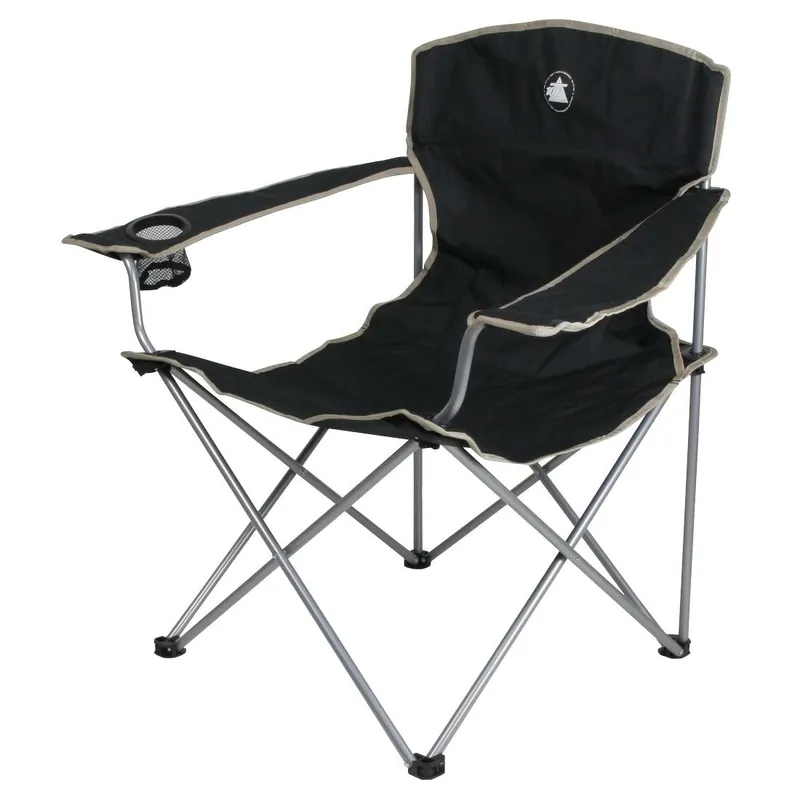 Sonderangebot 10T Campingstuhl Quickfold Easy Klappstuhl + Armlehnen & Getränkehalter Angelstuhl max 120kg