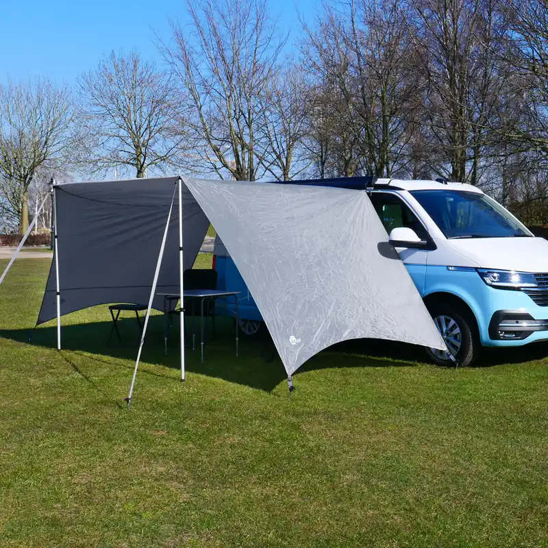 Echt your GEAR Tropea Bus Vorzelt UV 50+ Tarp Sonnensegel + Seitenwände, Vordach für Bulli Van Wohnmobil