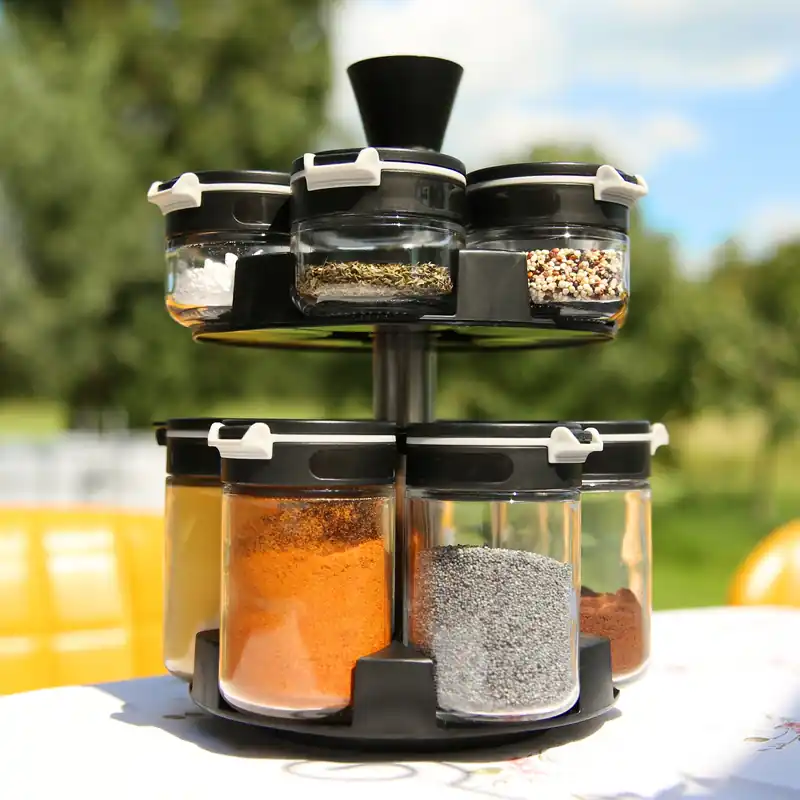 Schnäppchen your GEAR Gewürzstreuer Double-Flip - 12 Gewürzdosen 6 x 200 und 6 x 85 ml aus Glas