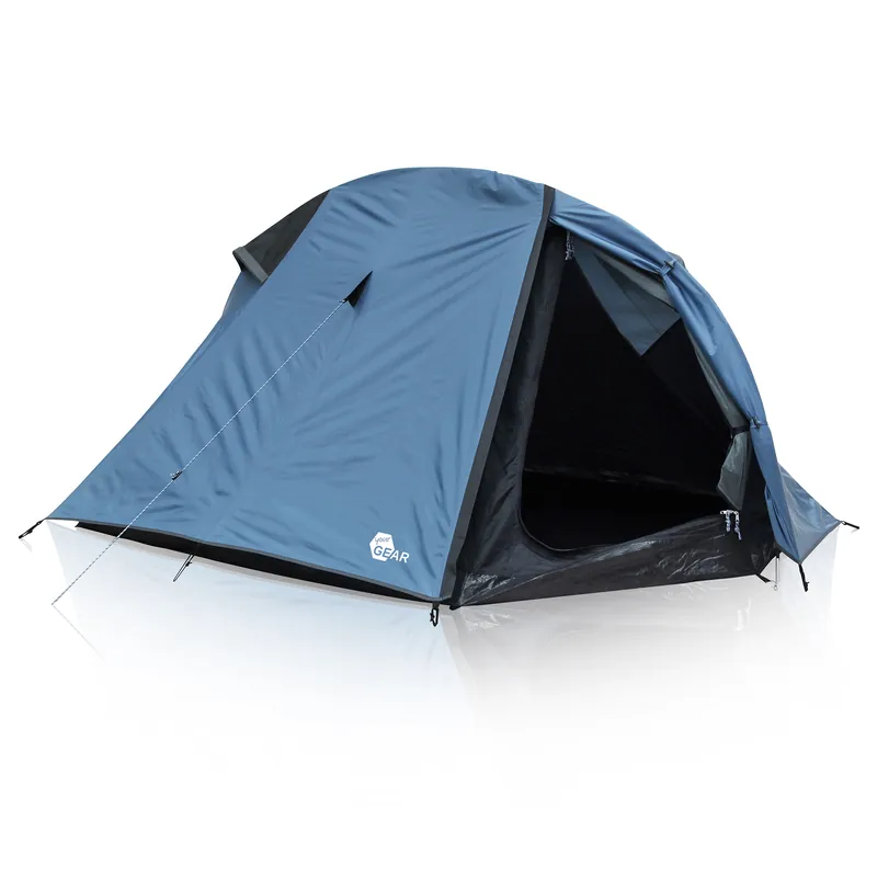 your GEAR Zelt ORA 2 Personen Trekkingzelt Einbogenzelt UV 50+ Insektenschutz 5000mm Rollpacksack Kracherpreis