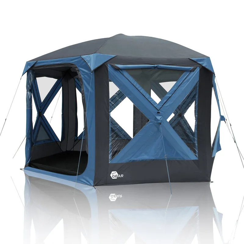 your GEAR Pop Up Pavillon Levanzo Event Dome Shelter 8,5 m² Zelt 4-6 Personen Stehhöhe Bodenwanne Preis Gesenkt