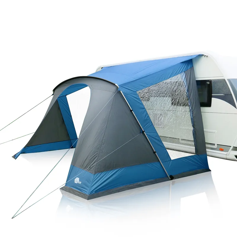 Preisreduziert 2nd Chance - your GEAR Sharki 330 - Wohnwagen Sonnendach, Vorzelt mit Alugestänge und 2 großen Seitenfenstern (71347)