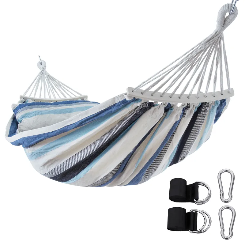 Neuheit 2nd Chance - your GEAR Bali Aqua Hängematte 220x120cm 240kg Baumwolle Stabhängematte Kissen Befestigung-Set (71164)