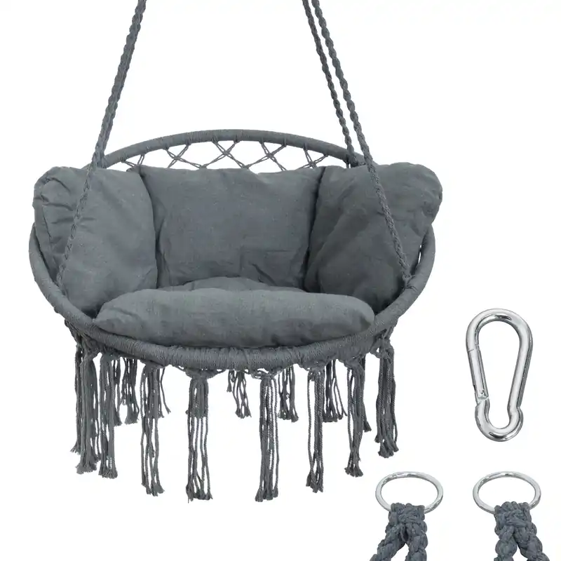 2nd Chance - your GEAR Boracay Grey - Hängesessel Sitz-Polster 240kg Hängeschaukel 360° Swing Chair Schwebe-Sessel (Pal LJ) (71176) Sale