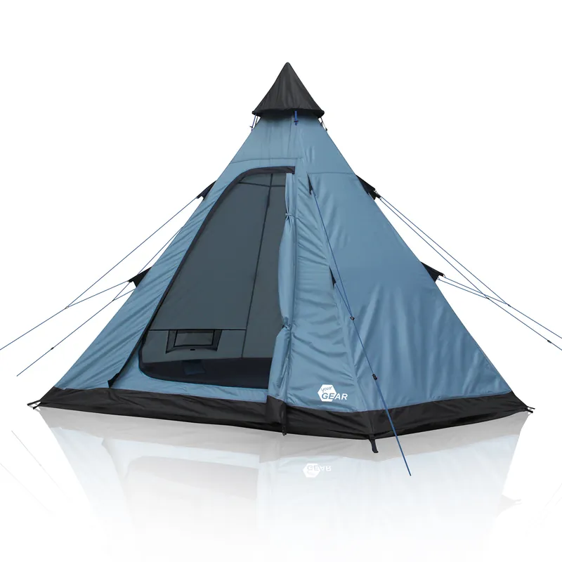 Neu Im Sortiment 2nd Chance - your GEAR Zelt Lido 290 3 Personen Tipi-Zelt Bodenwanne Insektenschutz Stehhöhe Wasserdicht 5000 mm (71017)