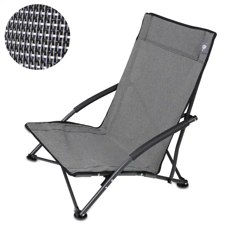 Bestseller your GEAR Olbia - Strandstuhl aus Textilene, stabiler Sonnenstuhl, Campingstuhl, hohe Rückenlehne