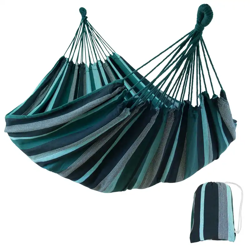 2nd Chance - your GEAR Cebu Smaragd - Hängematte 220 x 160 cm 300 kg Baumwolle Tuchhängematte Packtasche (71171) Rabatt