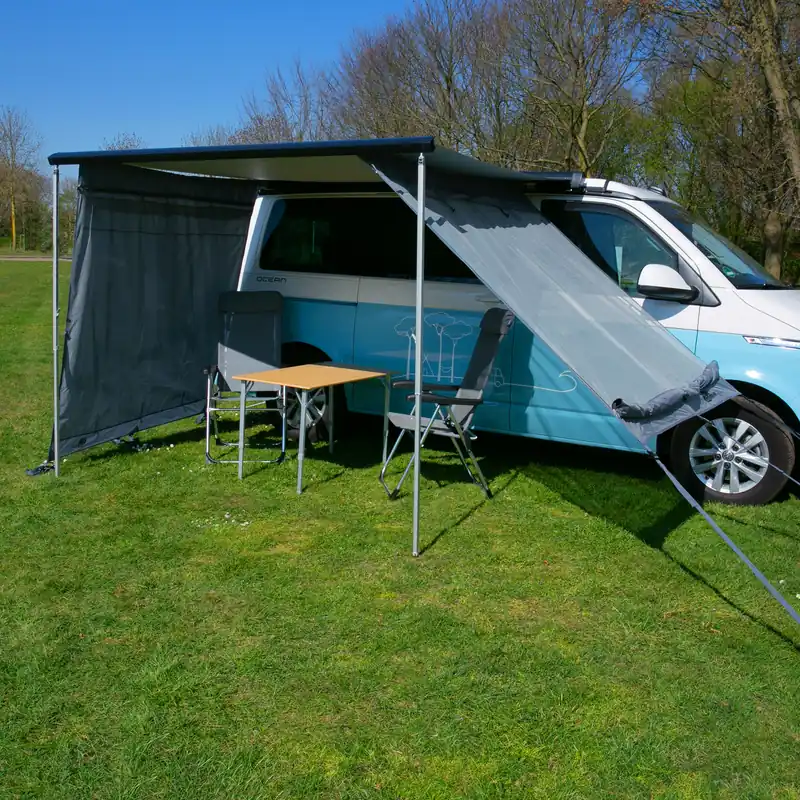 Sonderangebot your GEAR Campingbus Sun + Rain Blocker Side Walls - 2 x Seitenwand für Markise mit 2 m Auszug