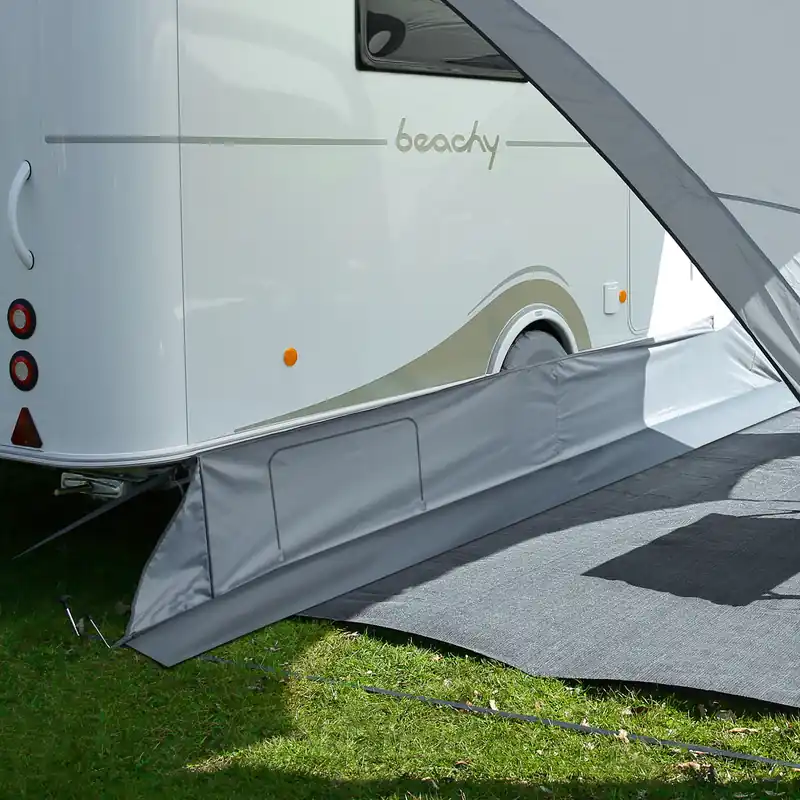 Preiswert your GEAR Bodenschürze Brela – Windschürze für Hobby Beachy 450 Wohnwagen mit Radabdeckung