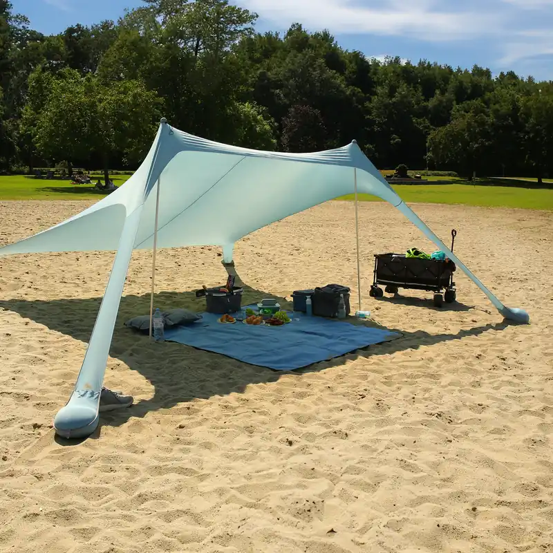 Super-Preis 2nd Chance - your GEAR Cameo Beach Shelter 3 x 3 m XXL Strandmuschel Sonnensegel UV 50+ Sonnenschutz Strandzelt (71437)