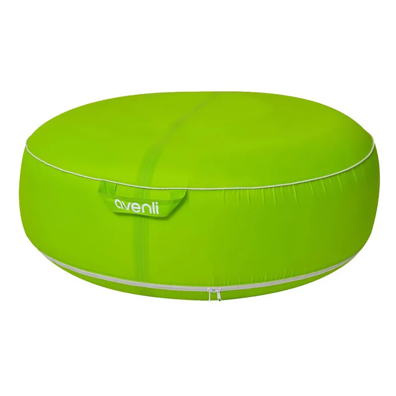 Abverkauf 2nd Chance - Avenli Pouf I Sitzkissen 98x38cm Sitzsack aufblasbar gewebeverstärkter Bezug wasserfest Outdoor grün (62825)