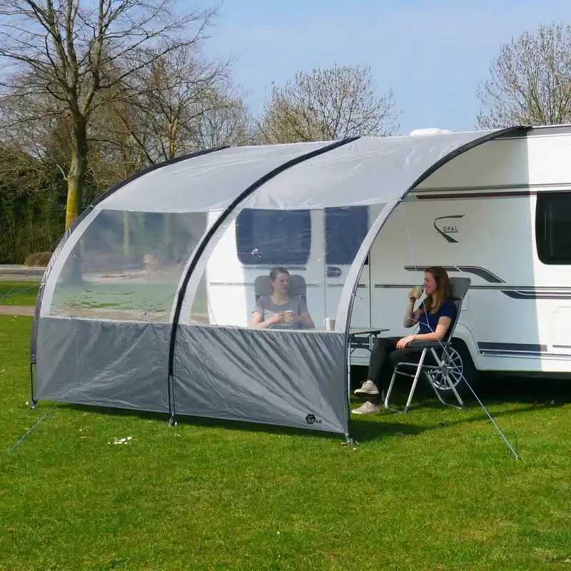 your GEAR Riviera grey 250 Vorzelt Wohnwagen Wohnmobil 2,5x2,6m Vordach UV 50+ Sonnendach Fenster Heißes Angebot