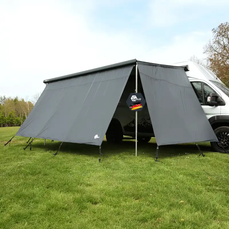 your GEAR Korsika 2.4 - Markisenwand-Set mit Vorderwand und 2 Seitenwänden - Wetterschutz Markenware