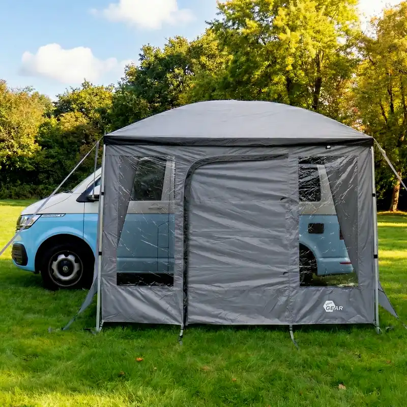 2nd Chance - your GEAR Parasol Vorderwand - 260x235 cm Frontwand mit Tür & Fenster, UV 50+, 5000mm WS (71541) Must-Have