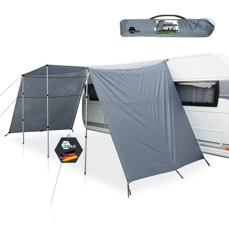 2nd Chance - your GEAR Teramo 450 - Wohnwagen / Wohnmobil Sonnendach UV 50+ Tarp Vorzelt mit Seitenwänden (71542) Sonderaktion