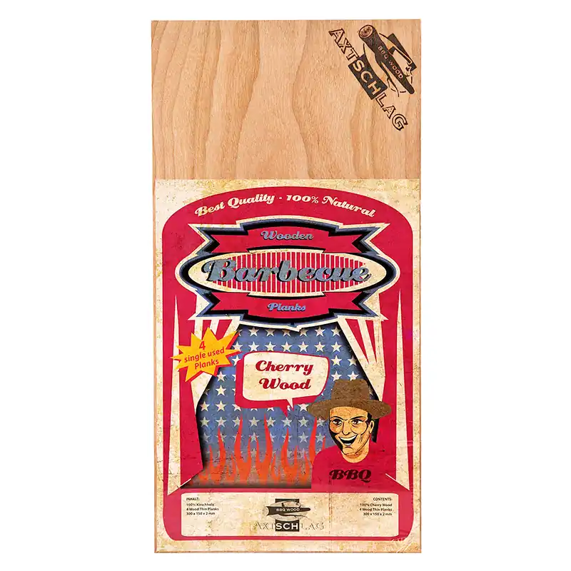 Axtschlag Single Used Wood Planks Kirsche 4er-Set Beliebt