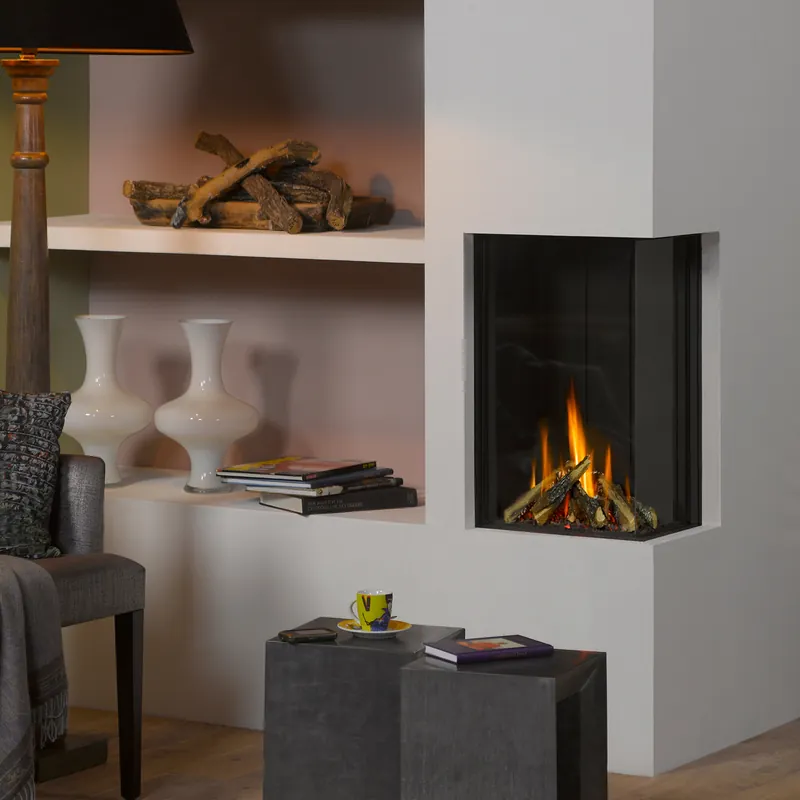 Preiswert Trimline Fires Trimline 38 Corner Right Gas Kamineinsatz G20/G25