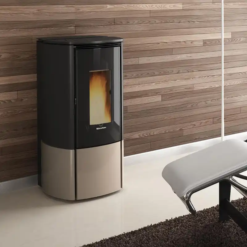 Beliebt Extraflame Evolution Line Katia 11 Pelletofen Stahl Taubengrau