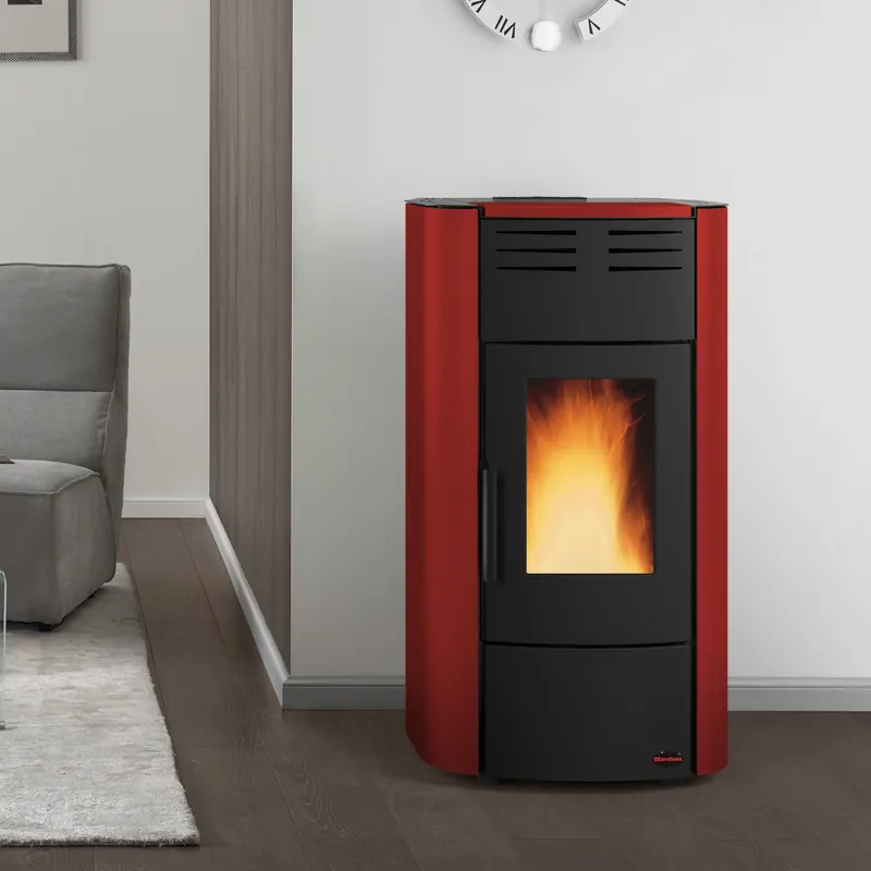 Extraflame Raffaella Idro H15 Wasserführender Pelletofen Stahl Bordeaux Finale Aktion