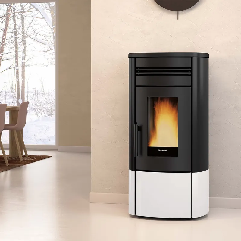 Ausverkauf Extraflame Evolution Line Noris Plus Pelletofen Stahl Weiß