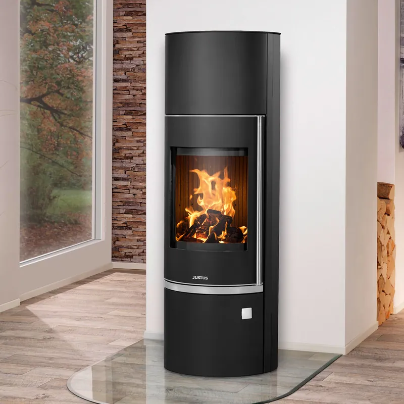 Aktuell Justus Faro W+ 2.0 Kaminofen Stahl Schwarz