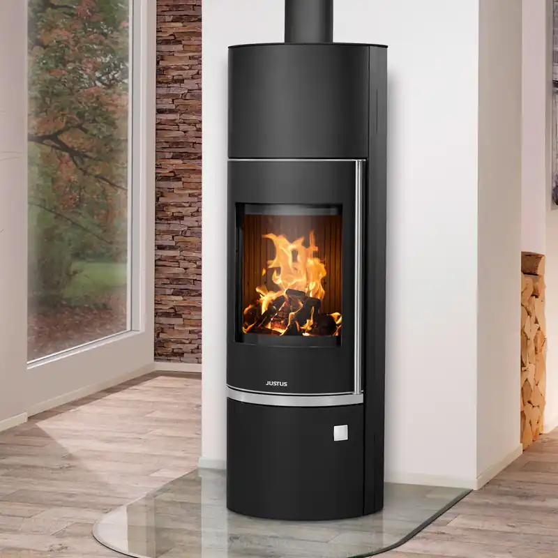 Begrenztes Angebot Justus Faro Aqua 2.0 Wasserführender Kaminofen Stahl Schwarz