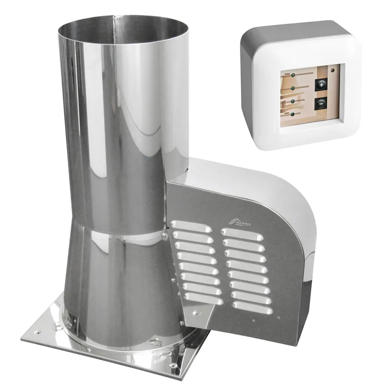 Rauchgasventilator GCK150 mit Bodenplatte + 12-Stufen-Regler Aufputz Saisonangebot
