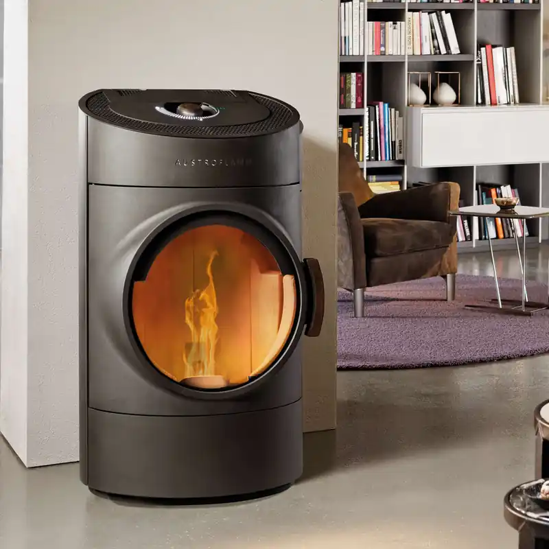 Austroflamm Clou Pelletofen Stahl gussgrau 8kW Preisknaller