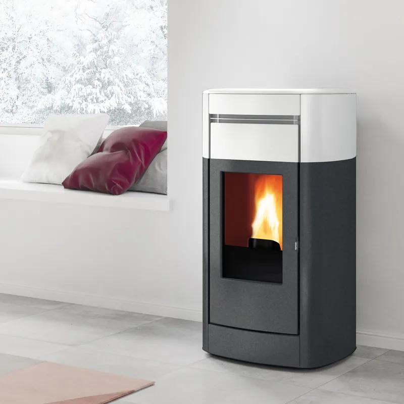 Edilkamin Vyda EVO Pelletofen Keramik Mattweiß Begrenztes Angebot